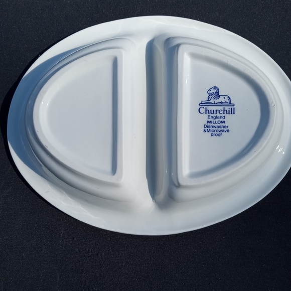 Vintage Churchill England Willow Divided Dish - Picture 3 of 5